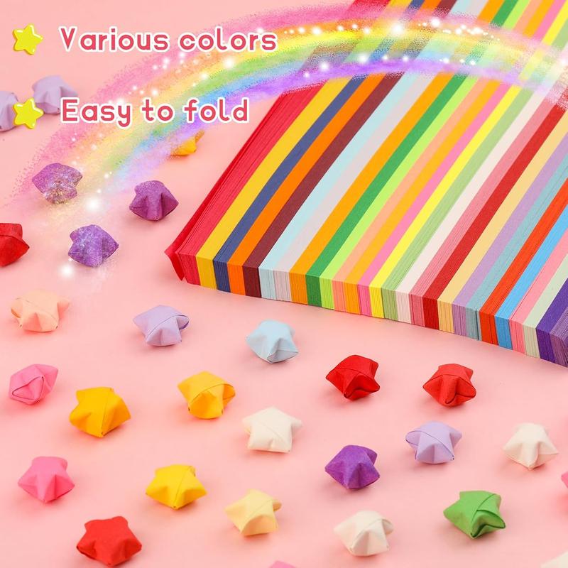 Origami Paper, 3240 Sheets Double Side Origami Star Papers Set, 27 Colors Origami Paper  Kit for Lucky Stars Folding, Arts And Crafts Enthusiasts