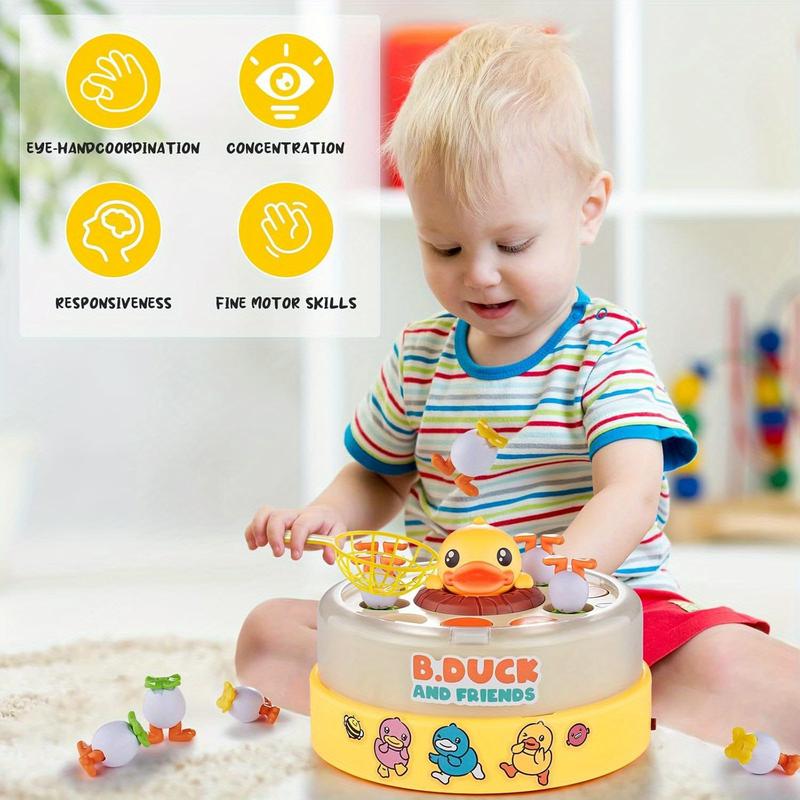 B.Duck Pop-Up Board Game for Youngsters - Interactive Family Fun with Rotating Ducks & Music, Perfect Birthday or Holiday Gift