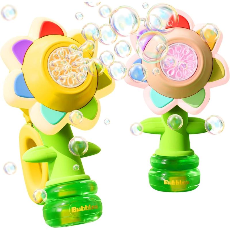 Seven-color shake head with light bubble machine,2024 New seven-color shaking bubble machine, children's Lamp dance bubble machine, electric sunflower shaking bubble machine toy