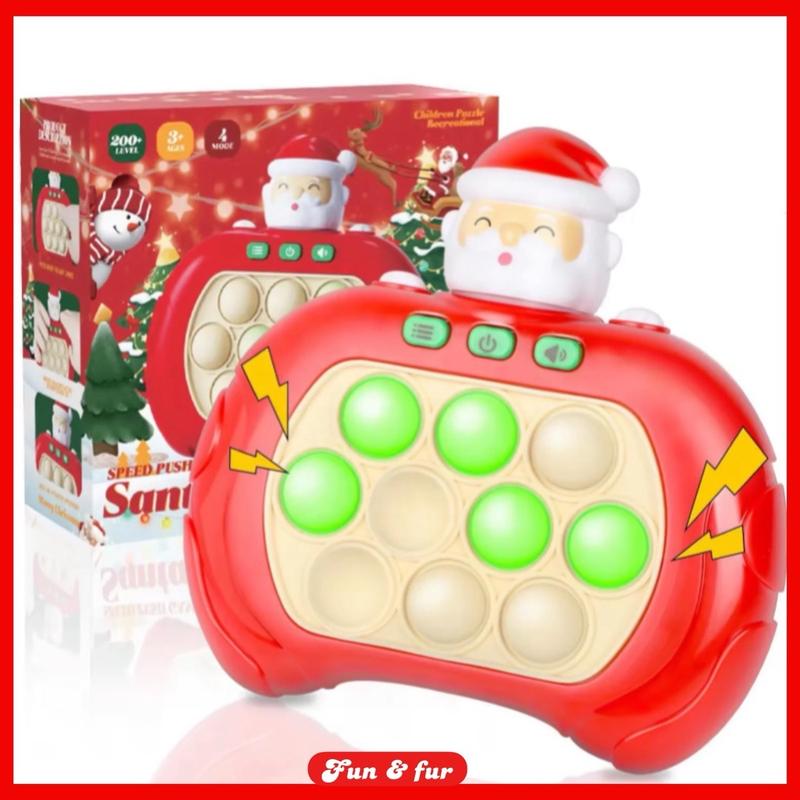 Quick Push Toy Quickly Push And Press Fidget Machine Santa Claus Finger Pressure Bubble Sensory Toy Christmas Gift For Children