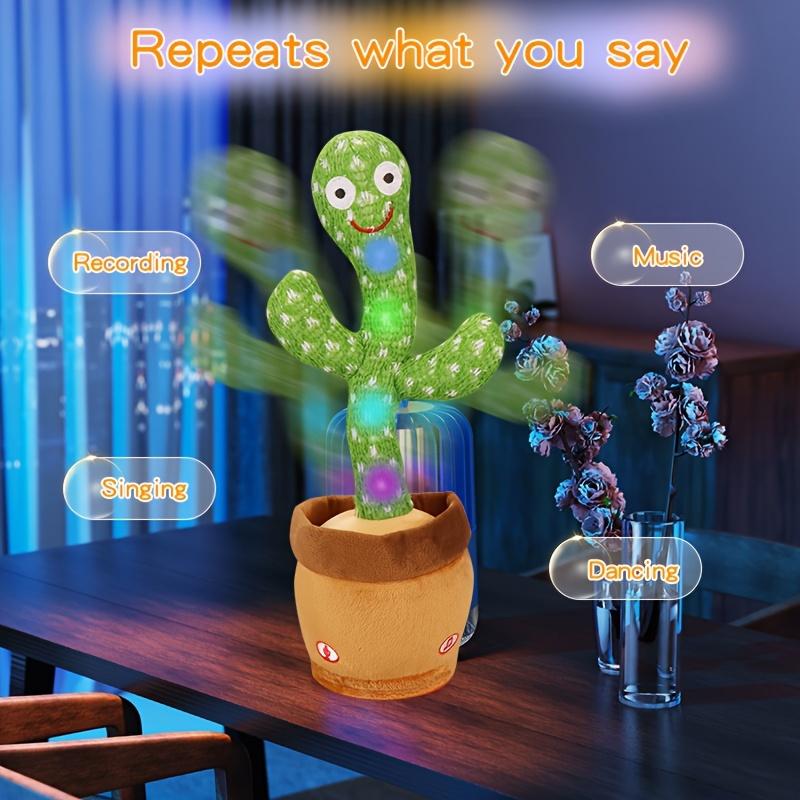 1pc Dancing Toys Singing Glowing Dancing Repeat What You Say Funny Tricky Toys Cactus Color Box Packaging Home Decoration Ornament Halloween Christmas New Year Birthday Gift (without Battery)