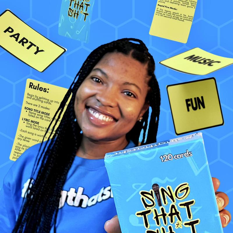 Sing That Sht Deluxe Card Game for Music Lovers - 120 Cards for Game Nights and Parties fun party Hip Hop R&B Music Trivia Game fun party 2-8 player hilarious adult family fun