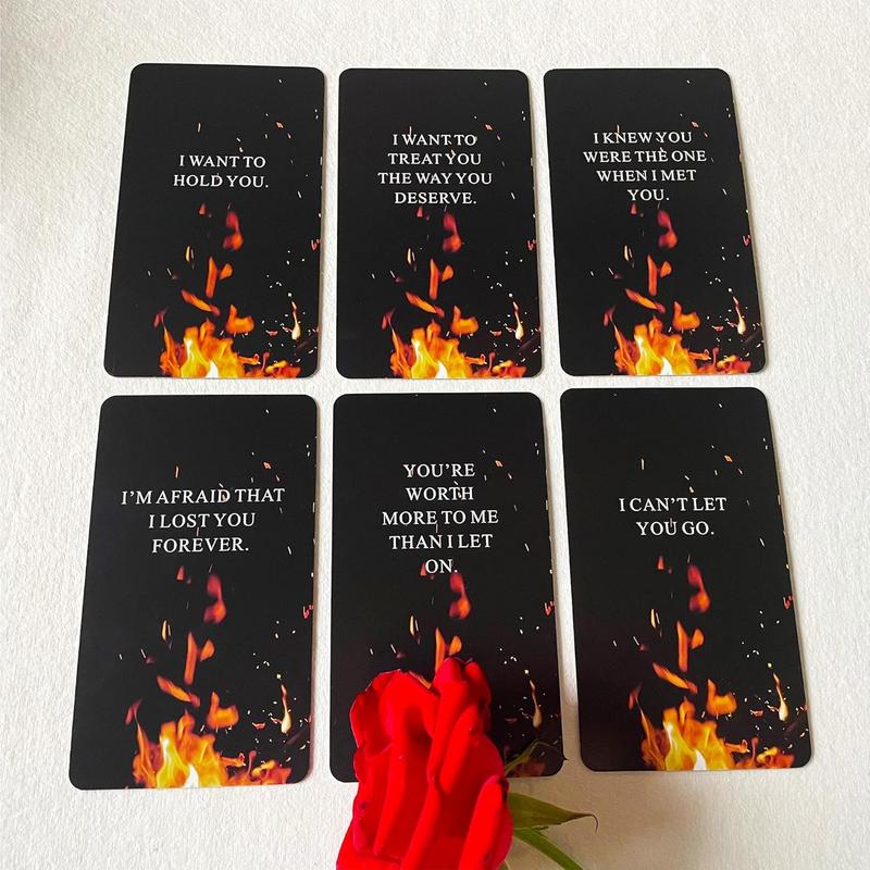 Burning Heart Love Oracle Cards Deck - Twin Flame Oracle Cards - Gain Insight into What the Person is Thinking or Trying to Communicate with You