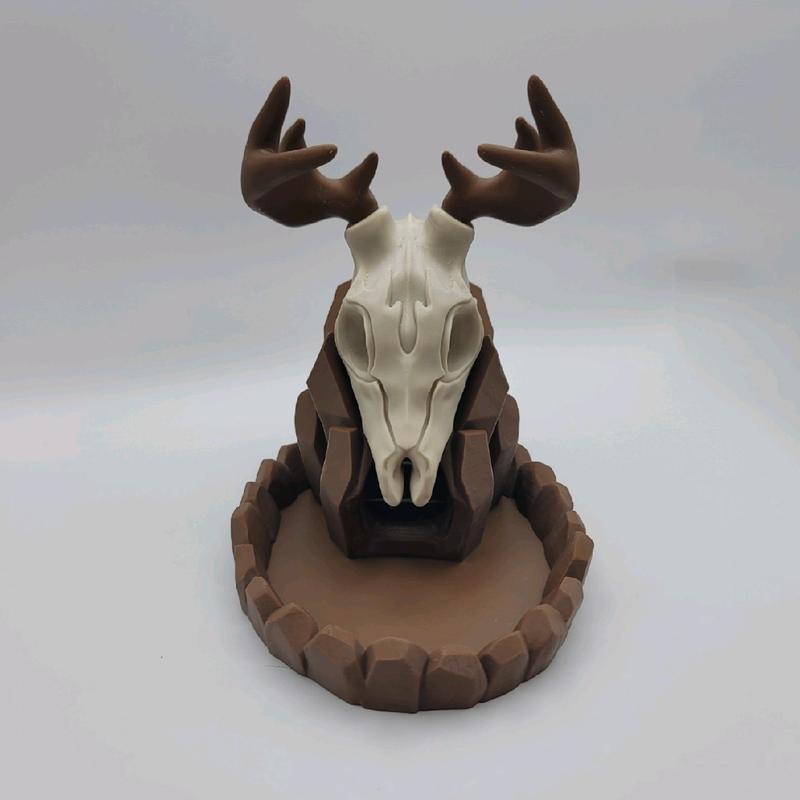 Deer Skull Dice Tower - Tabletop Accessory - Display Sculpt - DND Figure