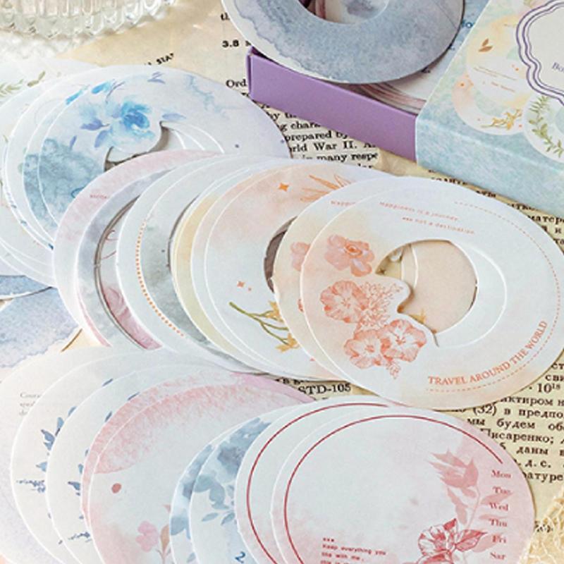 Vintage Hollow Out Sticker, 50pcs box Scrapbooking & Stamping Material Paper, DIY Decorative Sticker for Stationery Computer Water Bottle