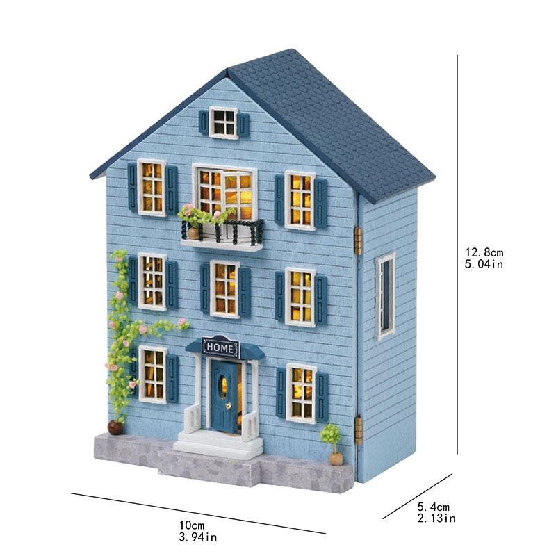 3D Stereoscopic Miniature House Building Kit Assembly Toy, 3D House Building Model, House Building Toy, Perfect Gift for Teenager & Adults