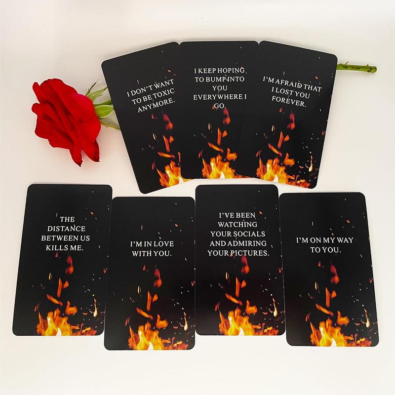 Burning Heart Love Oracle Cards Deck - Twin Flame Oracle Cards - Gain Insight into What the Person is Thinking or Trying to Communicate with You