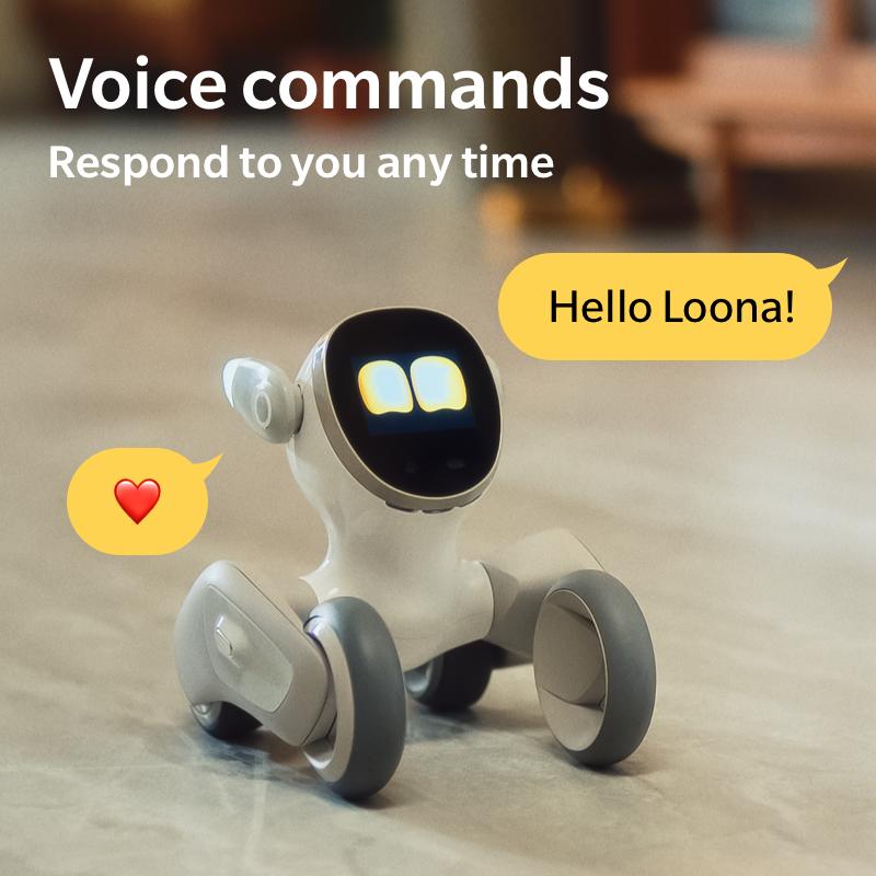 Loona Robot Premium Bundle (Charging Dock Included); Companion PETBOT Integrated with GPT-4o; Educational Toy; Top Boys and Girls Gifts for 2024; Nonstop Games; Smart Interaction; Voice Command; Face Recognition; Flawless Navigation; Graphic Programming