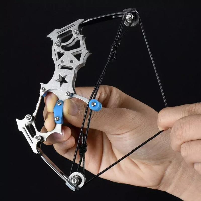 Mini Compound Bow Kit Toy with Arrows and Target for Archery Practice - 5.5 Inches Archery game Outdoor Accessories