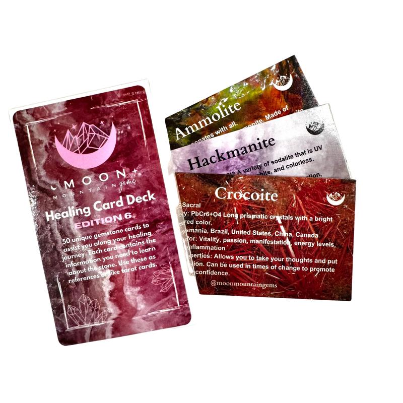 Moon Mountain Gems - Gemstone Identification Cards - Crystal ID Tarot Cards