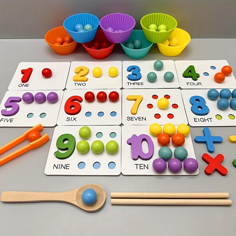 [Limited Discount] Digital Cognitive Matching Puzzles with Clamps and Beads | Multi-Colored Educational Math Toys for Fine Motor Skills and Intellectual Development | Perfect Choice for Children