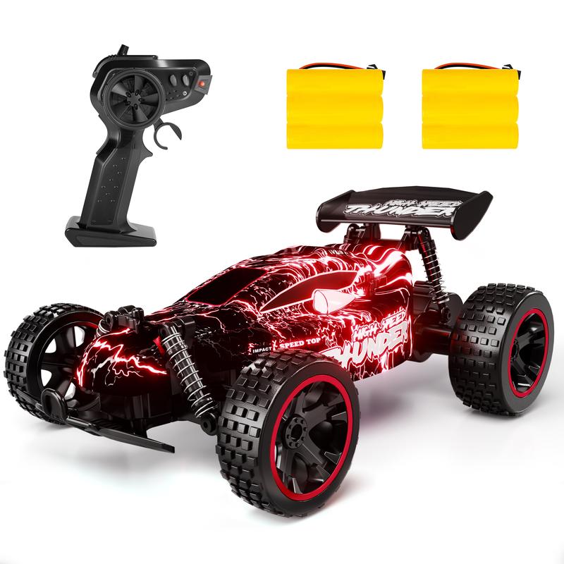 RC Cars Remote Control Car for Boys Girls And Adults, 1:18 Scale RC Car with LED Lights, 2.4GHz 2WD All Terrain RC Car with 2 Rechargeable Batteries for 60 Min Play, Gifts for Kids ,Educational Gift Set, Game,Easter Basket,Spring Toys Ideas