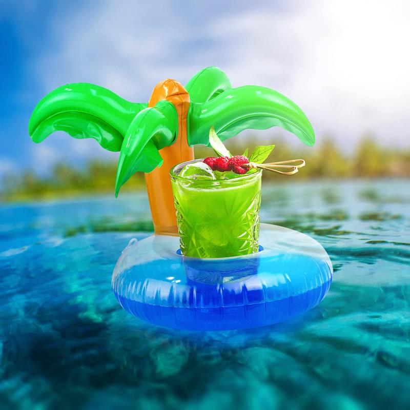 9 doll pool inflatable floats, including - flamingo, doughnut, pineapple, shells, crab, rabbit inflatable drink holder(No Doll）