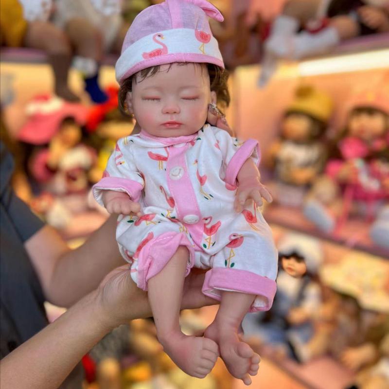 Ｍayfair Reborn Doll 13 Inch 33cm (Weight: 2.8 lb) Full Body Silicone Reborn Baby Dolls Girl | Drink & Pee Function Newborn Baby Dolls reborn baby