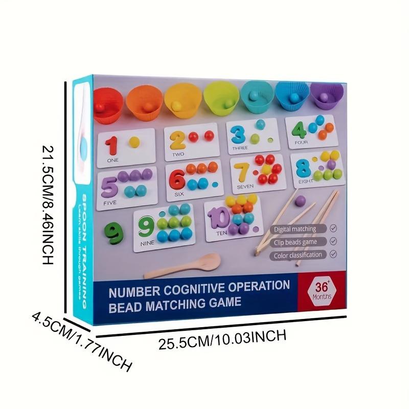 [Limited Discount] Digital Cognitive Matching Puzzles with Clamps and Beads | Multi-Colored Educational Math Toys for Fine Motor Skills and Intellectual Development | Perfect Choice for Children