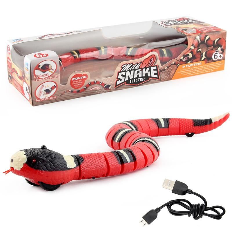 Electric Sensor Obstacle-Avoiding King Cobra Remote Control Snake, Novelty Prank Toy