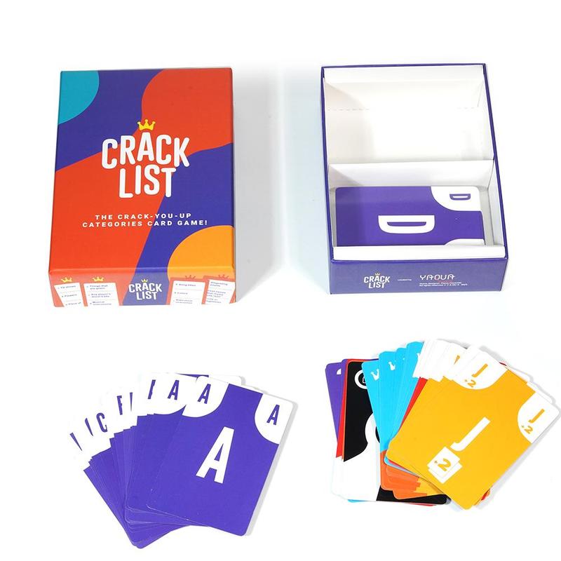 Crack List Card Game, 1 Box Creative Card Game, Fun Game Box and Gift, Holiday Accessory, Birthday Party Supplies