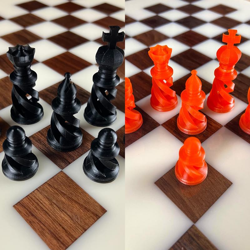 UV Resin Matching Chess Pieces