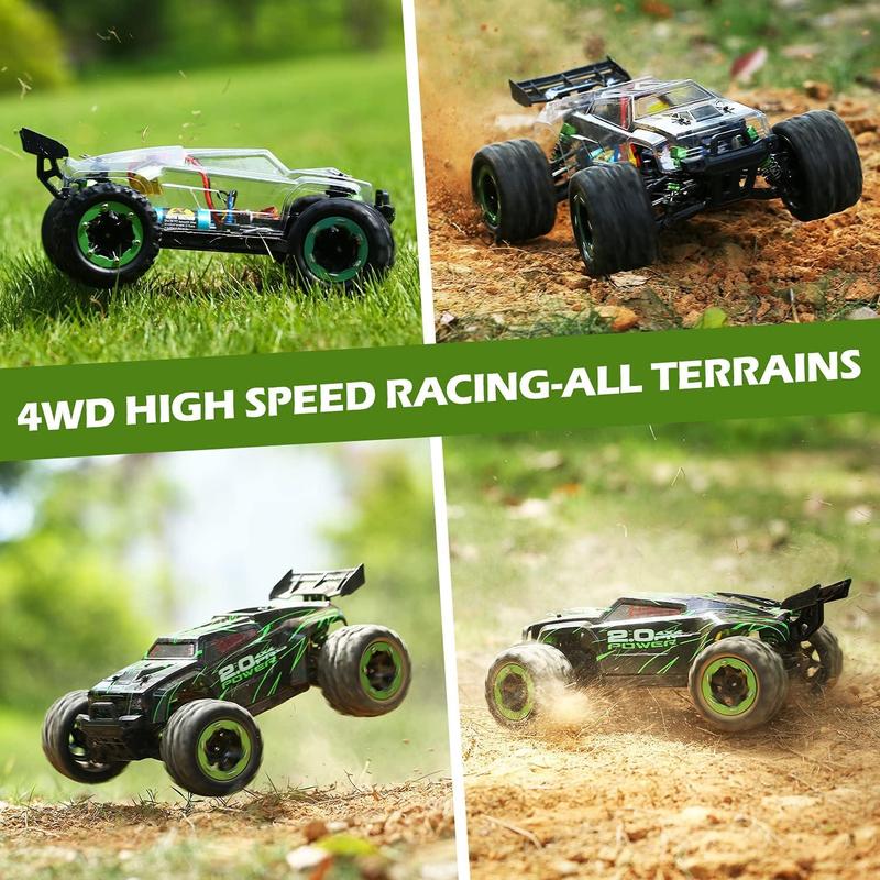 DEERC Brushless 302E RC Cars s, Upgraded 60KM H High Speed Remote Control Car, 4WD 1:18 Scale All Terrain Off Road Monster Truck with DIY Extra Shell, 2 Rechargeable Battery 40 Mins Car Toy drift rc