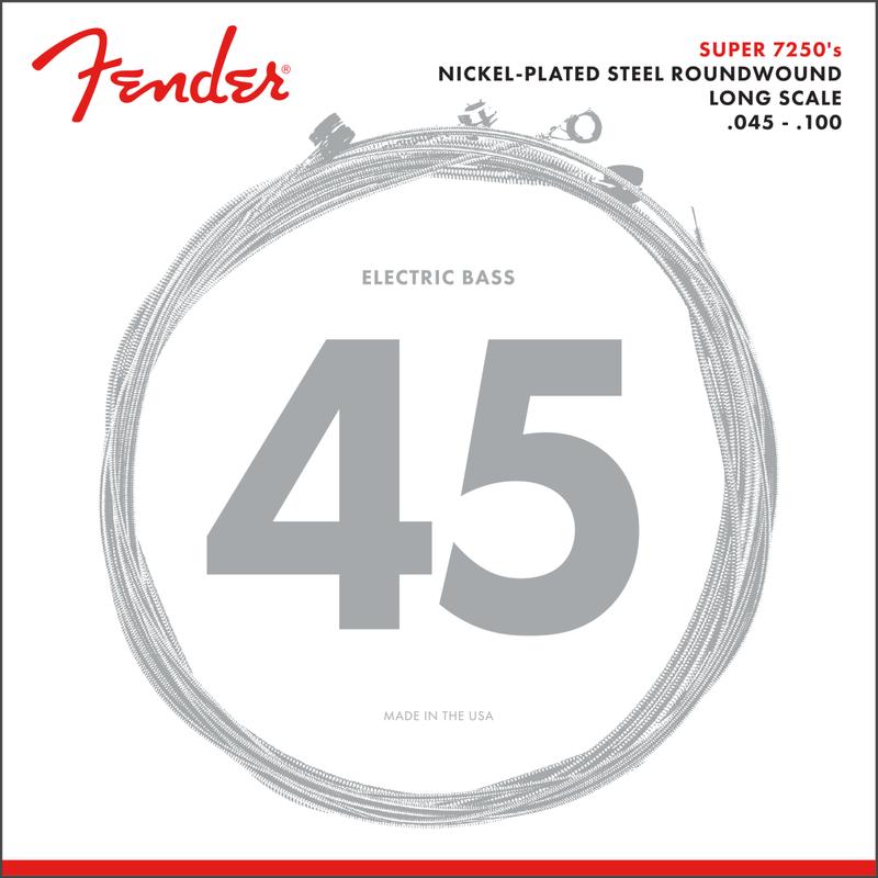 Fender 7250ML NPS Roundwound Bass Strings, Long-Scale MEDIUM LIGHT 45-100