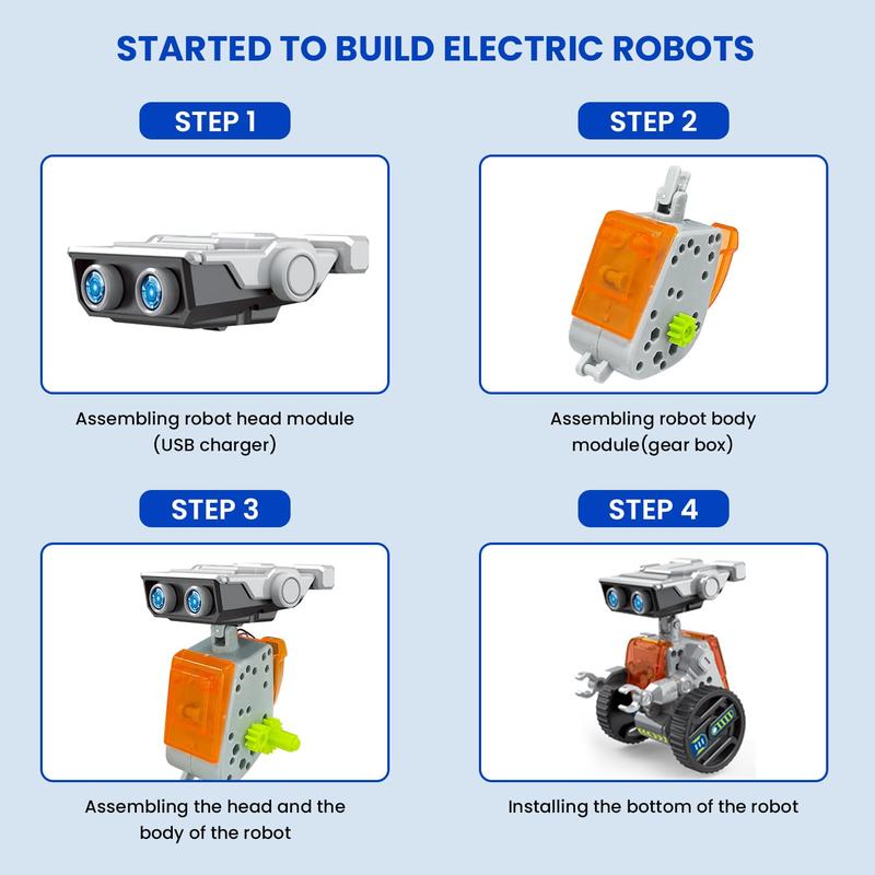 Robot Toy Building Kit, 12 in 1 Science Building Kits for Boys Girls Kids 8-16, Robotics Powered by USB, DIY Educational Gifts for Christmas