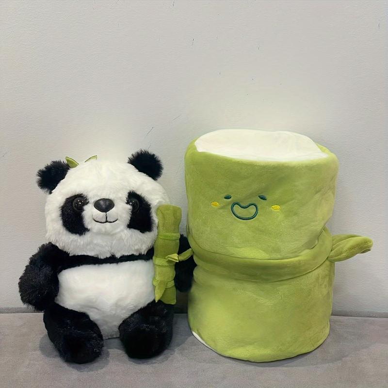 Cute Panda Plush Toy with Bamboo Tube - Soft, High Quality, Cute Shape, Super Soft, Perfect Gift for All Ages, Christmas New Year Gift