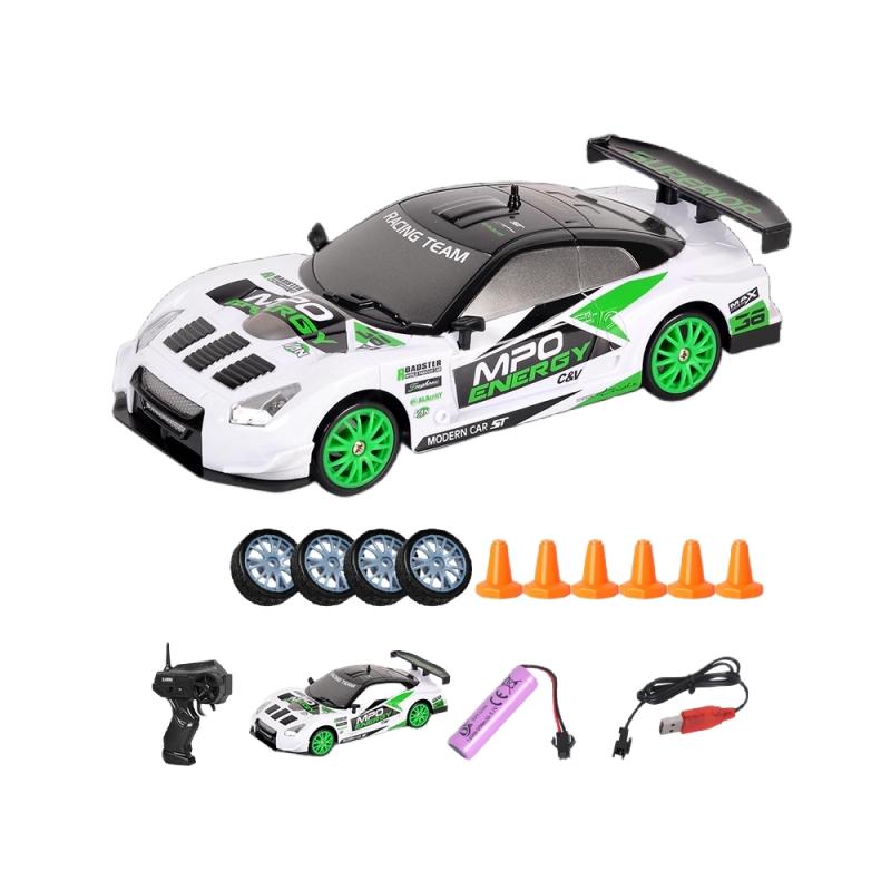 Remote Control Car RC Drift Car 2.4GHz 1:24 Scale 4WD 15KM H High Speed Model Vehicle LED Lights Drifting Tire Racing Sport Toy Car for Adult Boy Girl Kid Gift