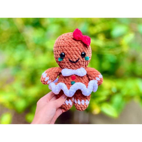 Gingerbread Man and Woman Crochet, Christmas Crochet, Cute Xmas Crochet (Handmade goods will be made by hand so the production time will be a little longer)