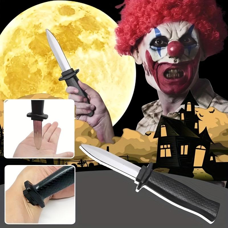 Props Toys, Joke Magic Plastic Retractable Knife, Joke Prank Props Knife, Scary Trick Fake Dagger