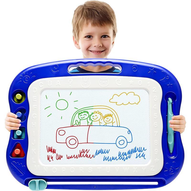 Large Drawing Board, 1 Count Large Graffiti Board with 4 Stamps and 1 Pen, Erasable Drawing Board for Daily Learning and Fun