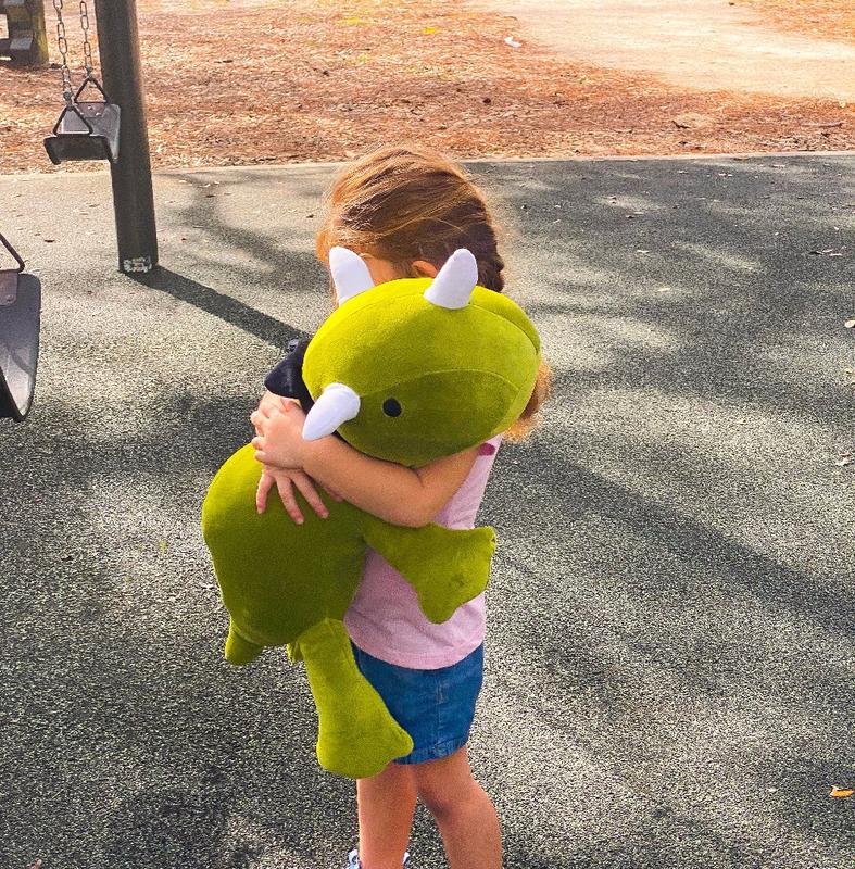 Mellow Pillow Dino | valentines Plush Dino Pillow for anxiety +Cuddling, soft sleeping plush, anxiety plush dino, weighted Dino plush, Plush Toy for ADHD