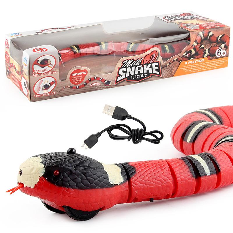 Electric Sensor Obstacle-Avoiding King Cobra Remote Control Snake, Novelty Prank Toy