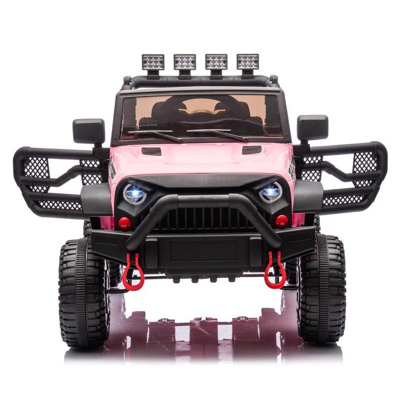 Purple Pink Red White Black 24V Kids Ride On Car W Parents Remote Control,400W Motor,Four Wheel Suspension,Adjustable speed,USB,MP3,Music,Bluetooth,Large display screen,Power Display,Portable handle,Safety Belt for Kids Aged 3+,Birthday Christmas Gift