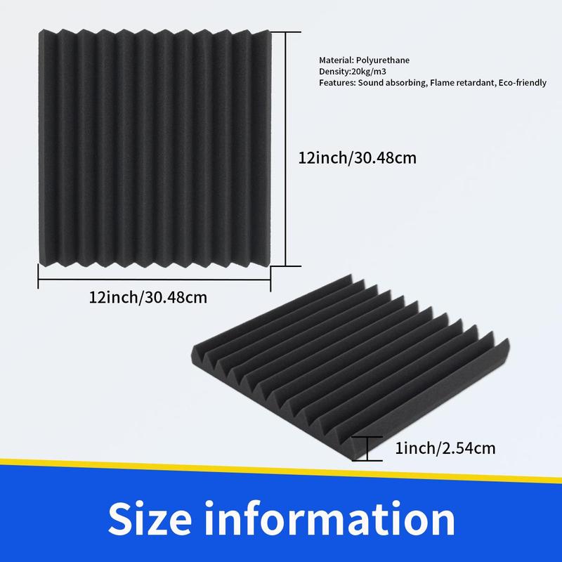 Studio Acoustic Foam Panels, Soundproof Sound Absorbing Pads, Sound Insulation Foams, High-density Noise Canceling Foam Panels, Music Studio Accessories