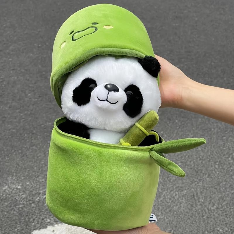 Cute Panda Plush Toy with Bamboo Tube - Soft, High Quality, Cute Shape, Super Soft, Perfect Gift for All Ages, Christmas New Year Gift