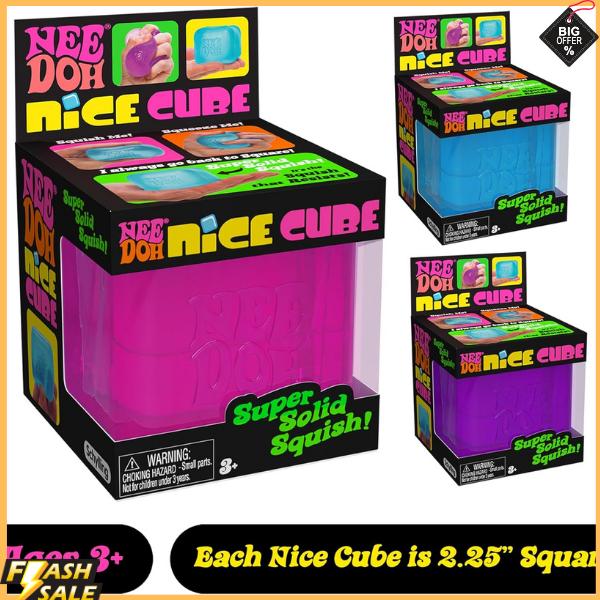 Schylling NeeDoh Nice Cube - Sensory Squeeze Toy with Super Solid Squish - 2.25