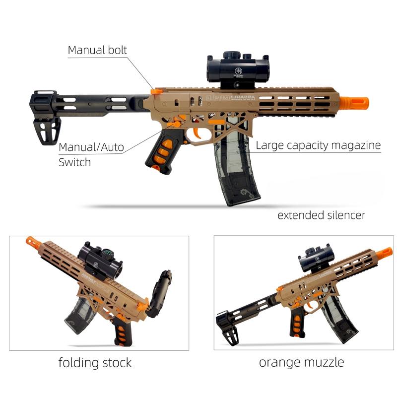 M4 Gel Blaster, High Performance Cool Toy Gun, High-performance Toy Gun,  Gel Blaster, Splatrball Gun, USB-charged Automatic Assault Rifle Toy,  Christmas Gifts