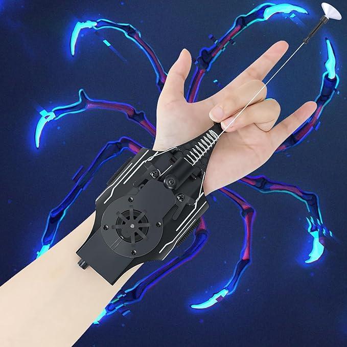 Spider Web Shooter Real, Cool Gadgets Web Launcher String Shooters Toy for Superhero Role-Play, 8 FT   Wrist Toy-Rope Launcher , Automatic Take-up - Black