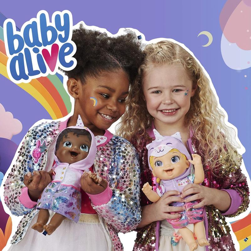 Baby Alive Tinycorns Doll, Unicorn, Accessories, Drinks, Wets, Blonde Hair Toy for Kids Ages 3 Years and Up