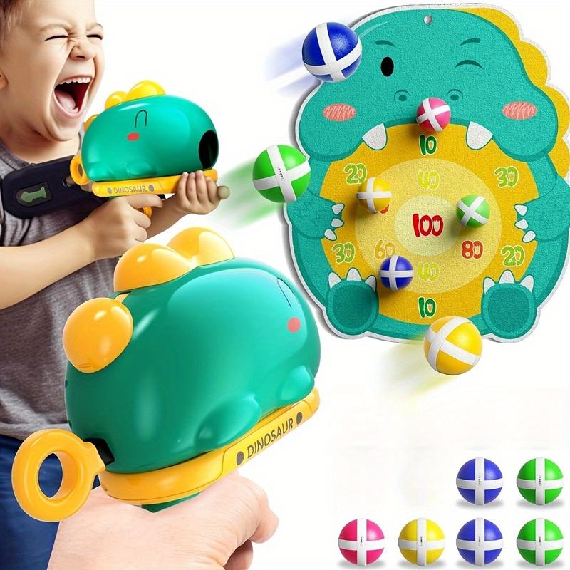 Dinosaur Small Arrow Board Toys With 12 Sticky Balls, Dinosaur Shooting Toys, 1 Dinosaur Toys, 1 target，There are red version and green version.