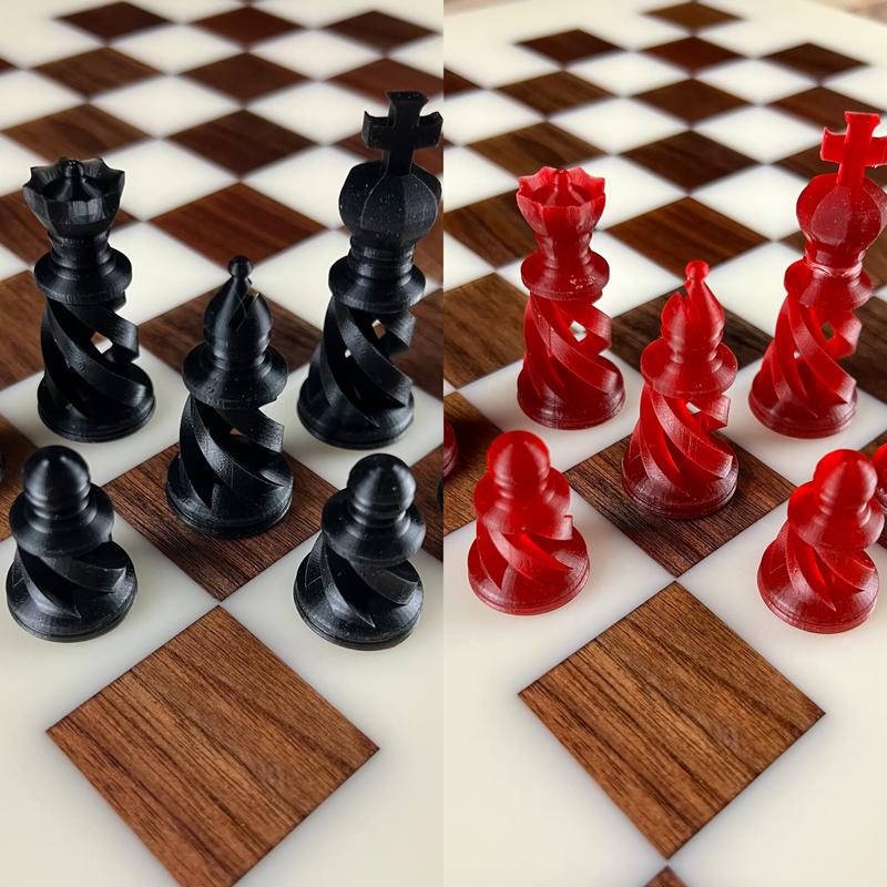 UV Resin Matching Chess Pieces