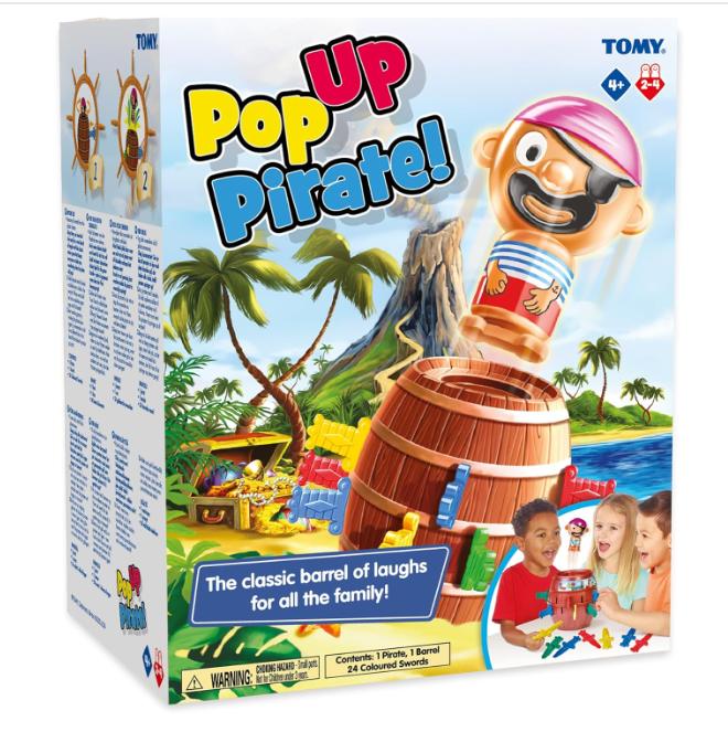 TOMY Pop Up Pirate Board Game - Swashbuckling Kids Games for Family Game Night - Kids Activities and Pirate Accessories - Family Board Games for Kids Ages 4 and Up