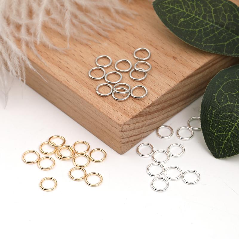 Diy key ring accessories material aperture double circle open ring