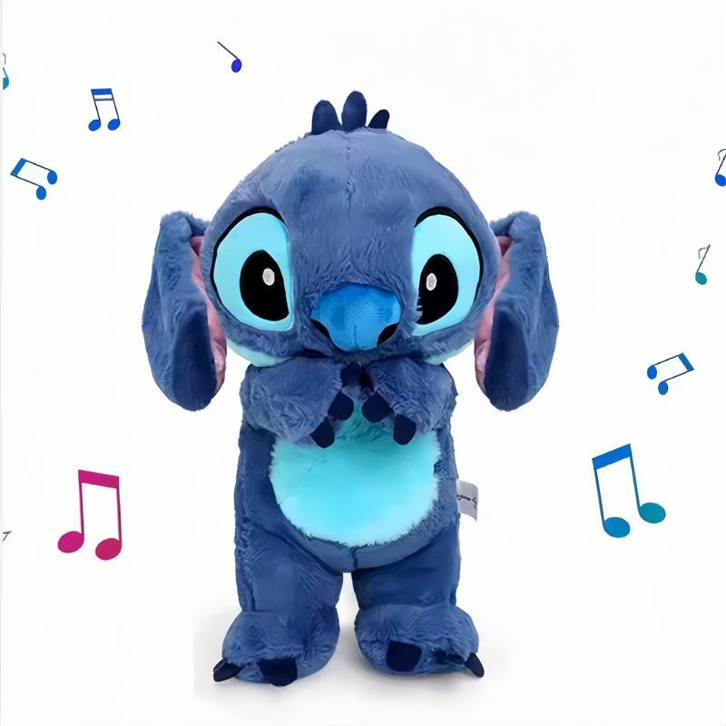 2024 St-it-ch Plush Toys and Plush Toys with Lights and Soothing Music for Kids Soft Cute Night Light Companion Stress Relief Toy