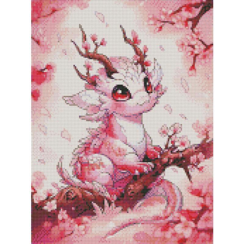 Cartoon Dragon Pattern Diy Artificial Diamond Painting Without Frame, Diy Decorative Art Picture for Beginner, Diy Home Decor, Decorative Embroidery Kit Cross Stitch Kit or Pattern