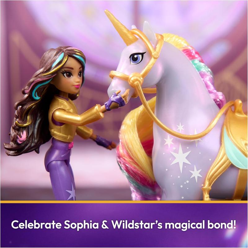 Unicorn Academy, Sophia & Wildstar Set with 2 Riding Accessories & Hair Styling Tool, Dolls & Unicorn Toys for Girls Ages 4 and up