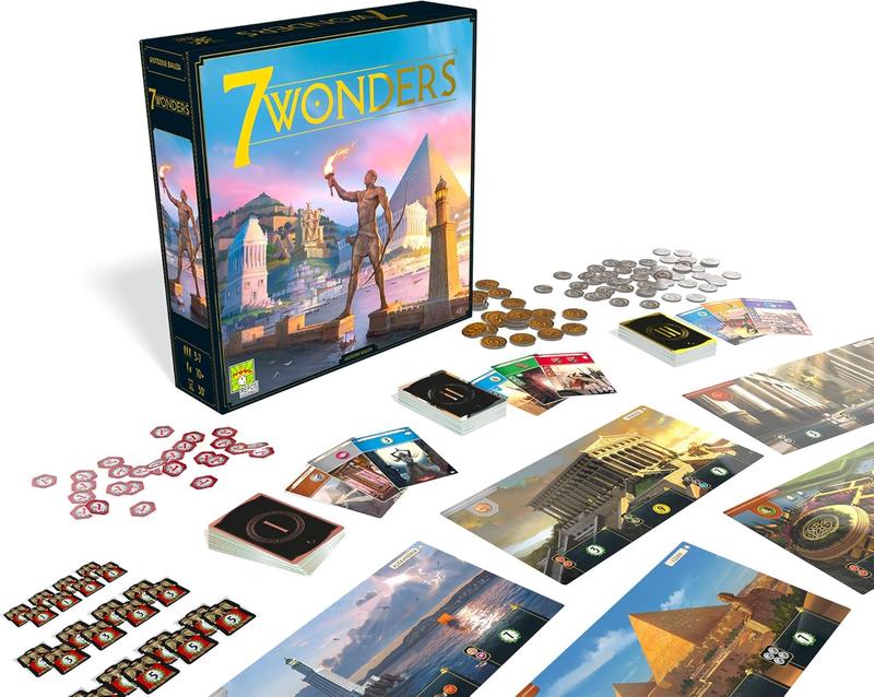 7 Wonders Board Game BASE GAME (New Edition), 3-7 Players, Civilization and Strategy Board Game, Game for Friends, Family, and Strategy Lovers