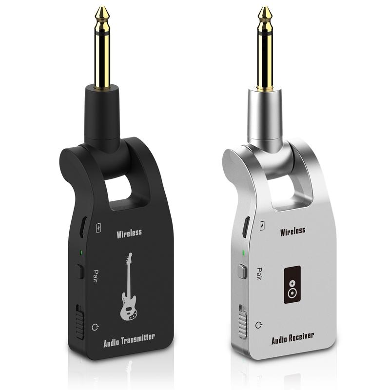 Wireless Guitar System, Rechargeable Guitar Transmitter Receiver Set for Electric Guitar Bass