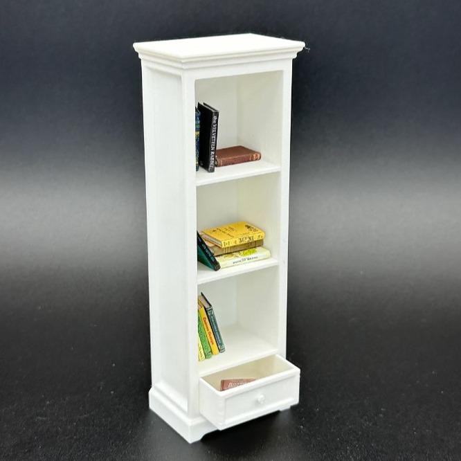 1 12 Scale Single Drawer 3 Shelf Mini Bookcase   Mini Books   Bookshelf   Miniatures