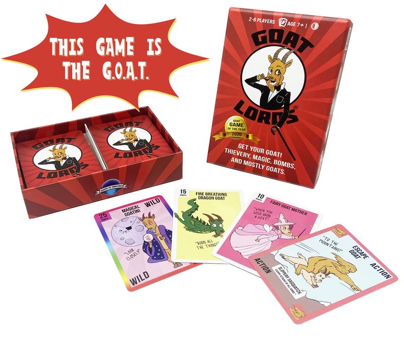 Goat Lords - Most Addicting Card Game for Adults, Teens, Kids (Boy and Girl) Ages 7 and Up, Board & Card Games for Family Game Night, Great Gift Idea!